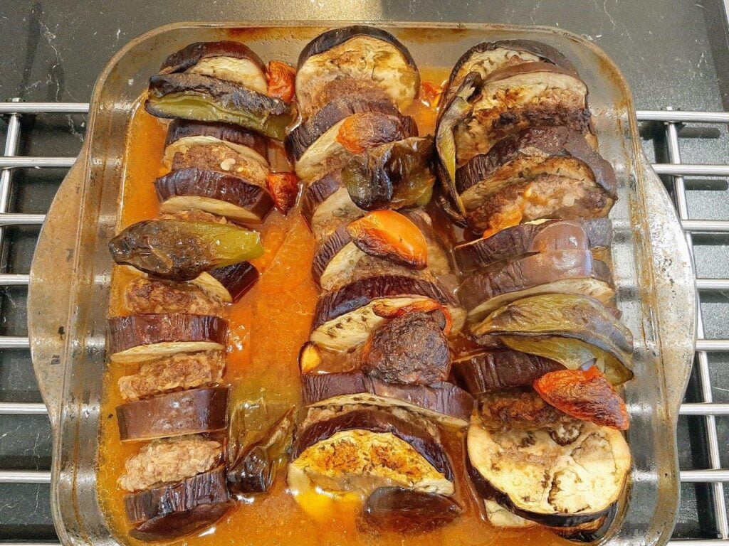 Baqlajonli kabob pishirish